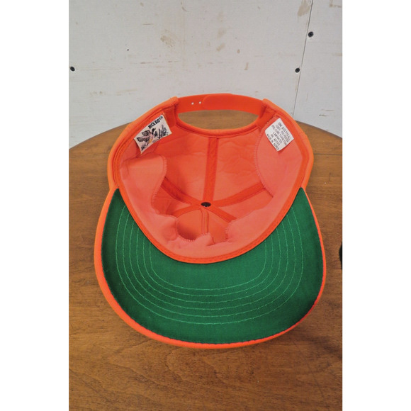 Vintage Duck Bay Orange Snapback Hunting Cap Hat With Embroidered Deer Buck - Picture 4 of 6
